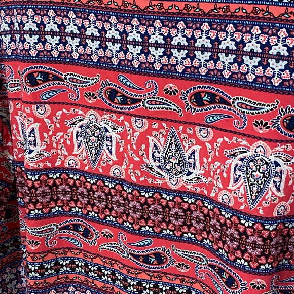 DressBarn navy & pink coral paisley top - Sz XL - Picture 10 of 10